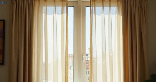 Dull dusty drapes in wombarra-nsw before professional cleaning